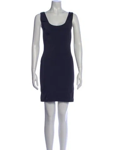 Pre-owned Oye Swimwear Scoop Neck Mini Dress In Blue