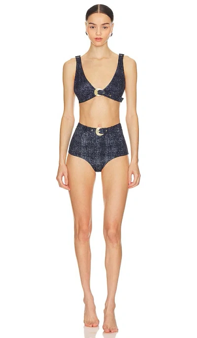 Oye Swimwear Tanya Bikini Set In Denim