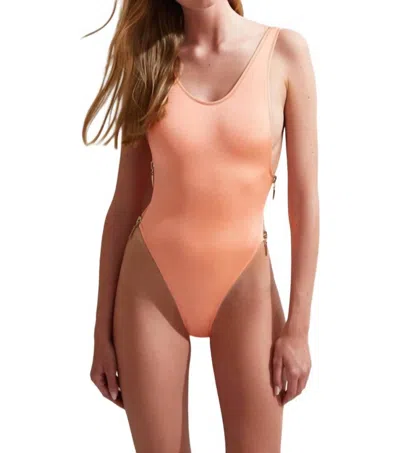 Oye Swimwear Zissou Daring One Piece In Daiquiri In Brown