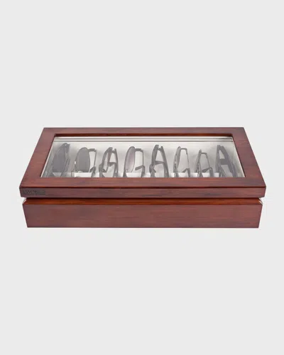 Oyobox Eyewear Organizer Case, Mahogany In Metallic