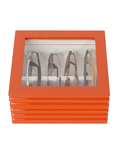Oyobox Wave Mini Eyewear Organizer Case In Orange