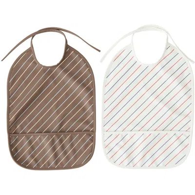Oyoy Kids'  Bib Striped In Brown