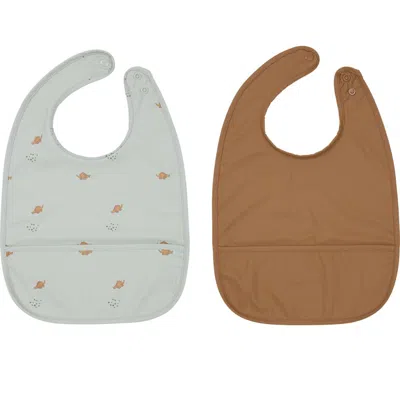 Oyoy Kids'  Dino Bib Set In Brown