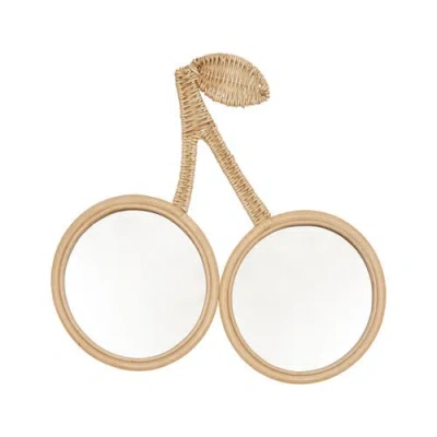 Oyoy Living Design Cherry Rattan Wall Mirror In Brown
