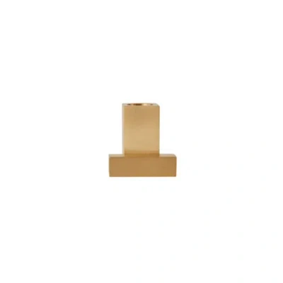 Oyoy Living Design Square Solid Brass Candleholder In Gold