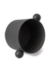 Oyoy Spherical-handle Vase In Black