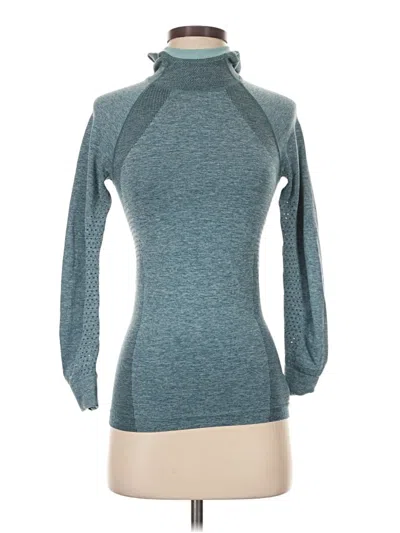 Pre-owned Oysho 3/4 Sleeve Turtleneck In Teal