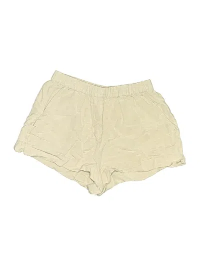 Pre-owned Oysho Khaki Shorts In Ivory