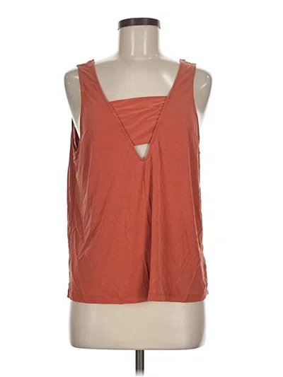 Pre-owned Oysho Sleeveless Top Orange Halter Neckline Tops