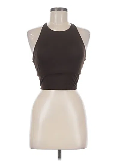 Pre-owned Oysho Tank Top Brown Halter Neckline Tops