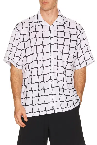 Oyster Net Button Up In White