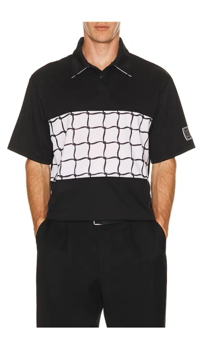 Oyster Net Polo In Black