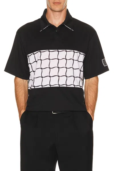Oyster Net Polo In Black