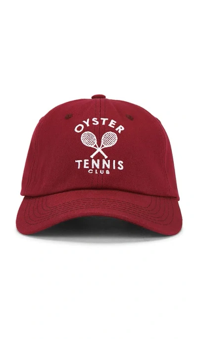 Oyster On Court Members Hat In Burgundy