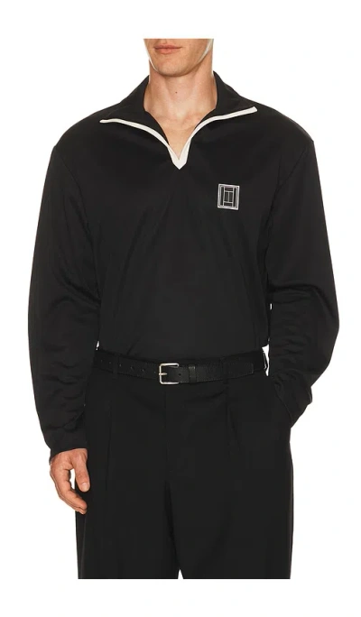 Oyster Otc On Court / Off Court Longsleeve Polo In Black