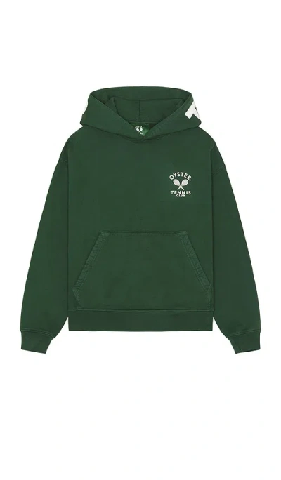 Oyster Tennis Club Pullover Hoodie In Green