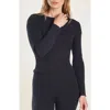 Oyun Classic Rib Crew Sweater In Midnight In Midnight