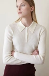 Oyun Classic Rib Polo In Ivory