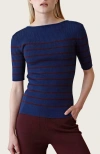 Oyun Coco Tee In Navy/merlot