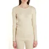 Oyun Cotton Classic Rib Crew In Ivory