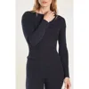 Oyun Classic Rib Crew Sweater In Midnight In Midnight