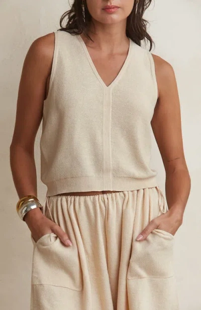 Oyun Karma Linen Tank In Crème