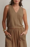 Oyun Karma Linen Tank In Moss