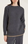 Oyun Merino Cozy Tunic Sweatshirt In Graphite