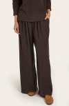 Oyun Misu Linen Wide Leg Pants In Espresso