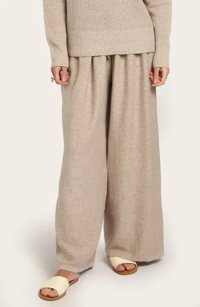 Oyun Misu Linen Wide Leg Pants In Oat