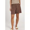 Oyun Playa Linen Shorts In Purple