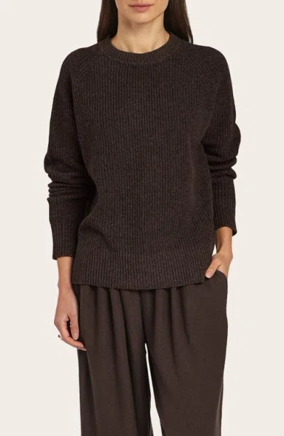 Oyun Romey Ribbed Crew In Brown