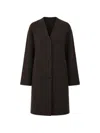 Oyuna Buttoned Coat In Black