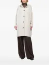 Oyuna Buttoned Pocket Coat In White