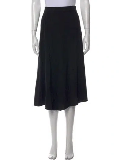 Pre-owned Oyuna Cashmere Midi Length Skirt In Black
