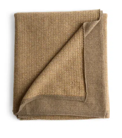 Oyuna Cashmere Quadro Throw In Brown
