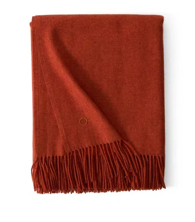 Oyuna Cashmere Uno Throw (200cm X 145cm) In Orange