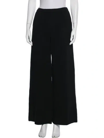 Pre-owned Oyuna Cashmere Wide Leg Pants In Black