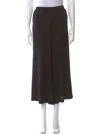 Pre-owned Oyuna Merino Wool Wide Leg Pants In Black