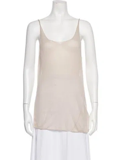 Pre-owned Oyuna Scoop Neck Sleeveless Top In Neutrals