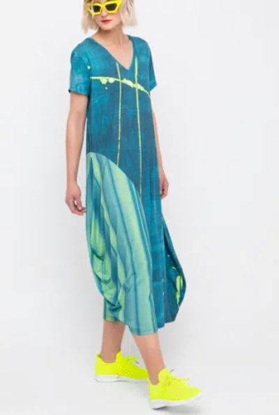 Pre-owned Ozai N Ku - High Tide Midi Dress, Ocean