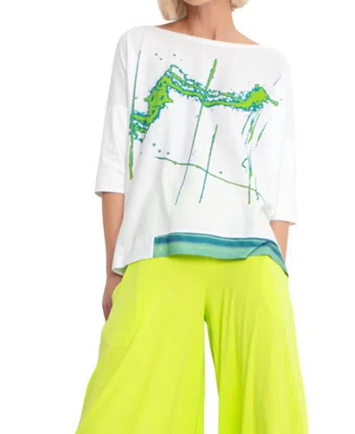 Ozai N Ku Boxy Tee In Lagoon In White