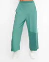 Ozai N Ku Cropped Wide Leg Pants In Green In Green