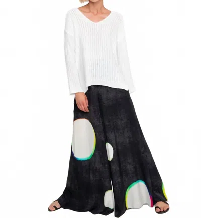 Ozai N Ku Orbits Palazzo Pants In Charcoal Multi In Black