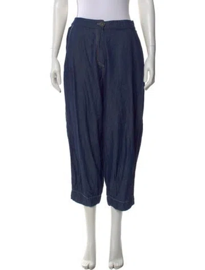 Pre-owned Ozai N Ku Straight Leg Pants In Blue
