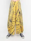 Ozai N Ku Sunday Patterned Trouser In Yellow In Yellow