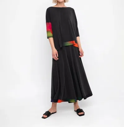 Ozai N Ku Wide Palazzo Pants In Fall In Black