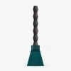 Ozaiz Zai Geometric Pillar Candle In Blue