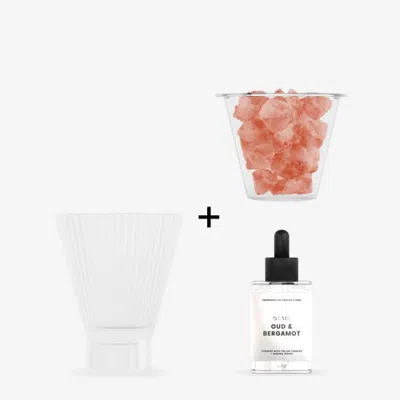 Ozaiz Zai Himalayan Diffuser In Oud & Bergamot In White