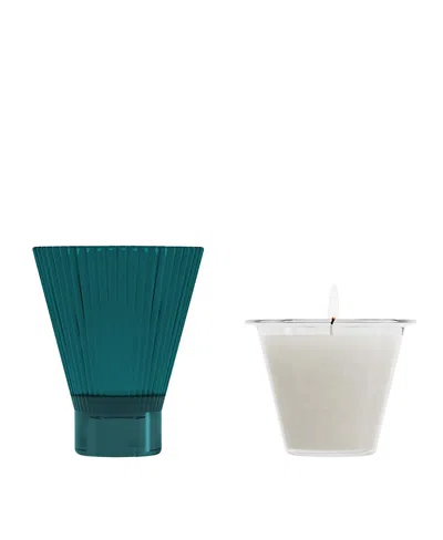 Ozaiz Zai Oud And Bergamot Candle, 10 Fl. oz In Blue